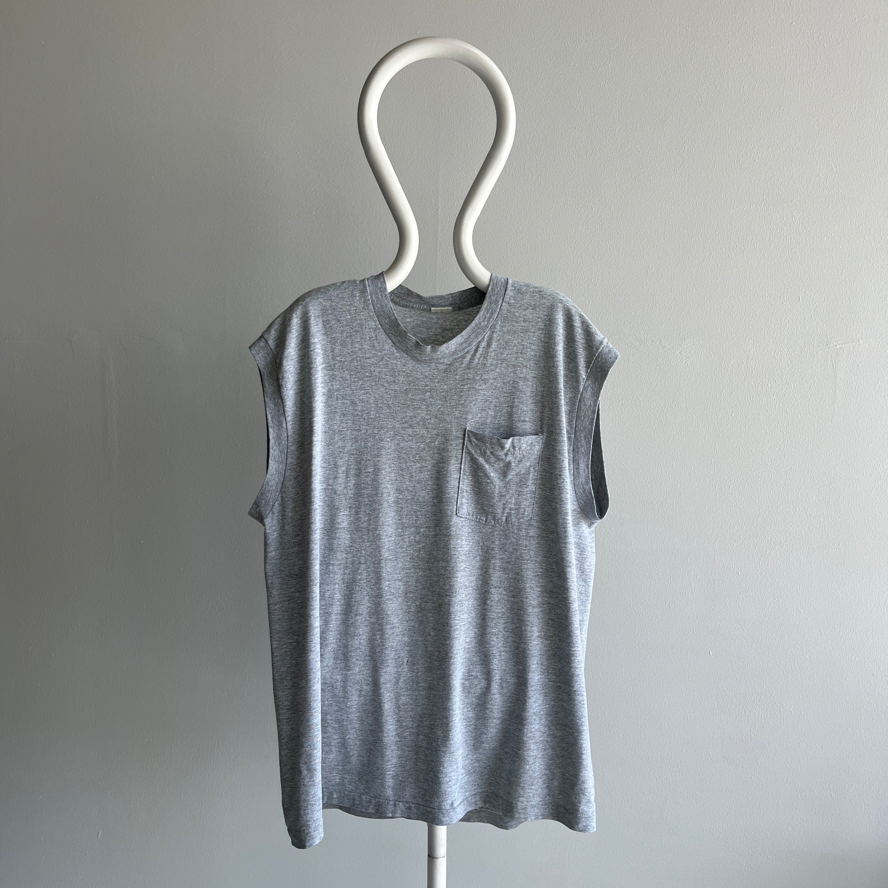 1980s Longer Muscle Tank with Selvedge Pocket