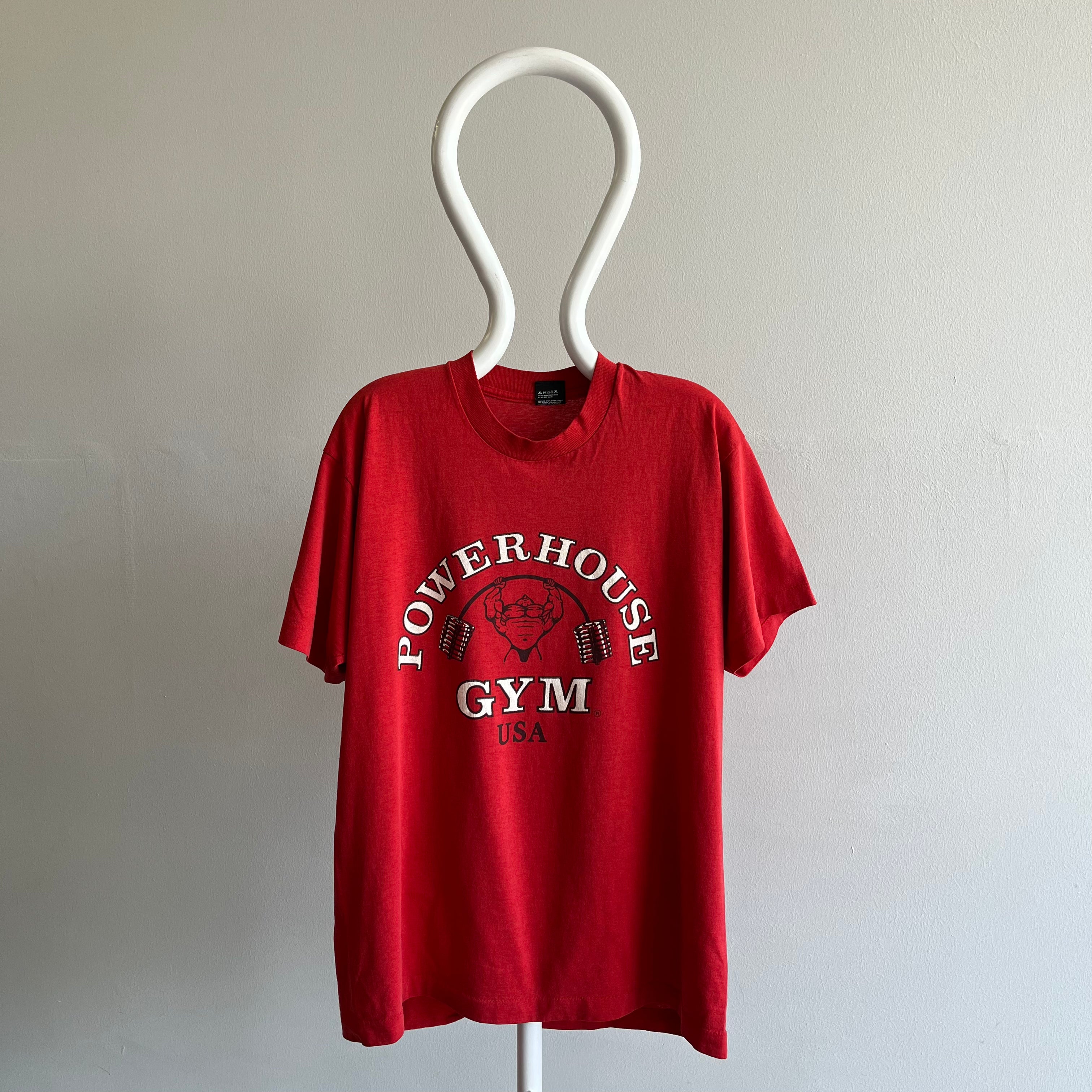 1980s Powerhouse Gym Front and Back T-Shirt