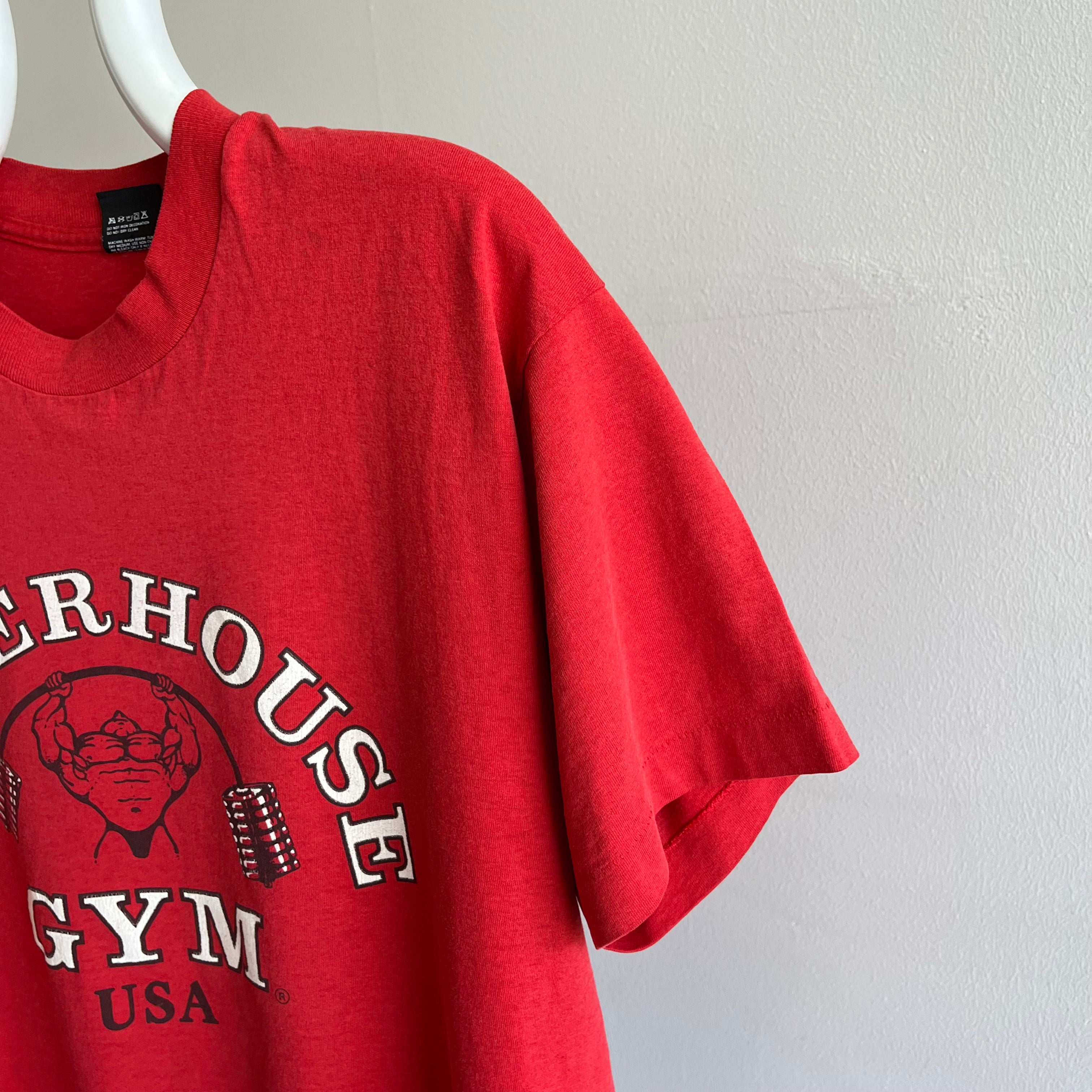 1980s Powerhouse Gym Front and Back T-Shirt