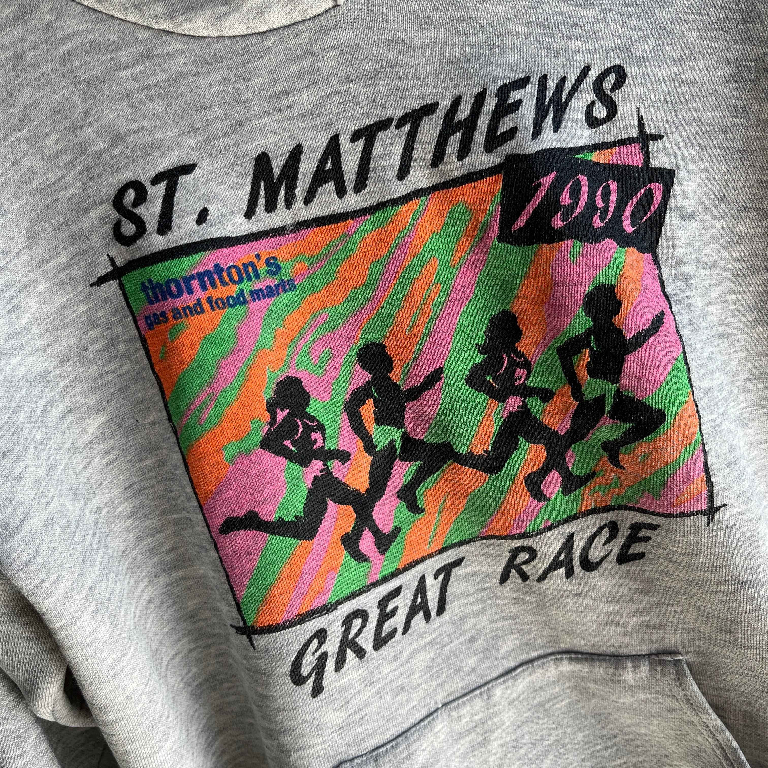 1990 Saint Matthews Great Race Pullover Hoodie by Bassett Walker