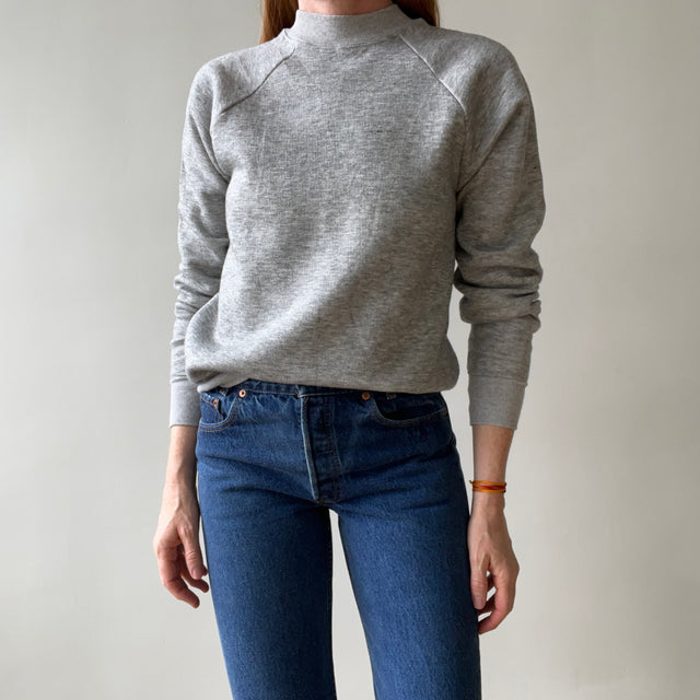 1980s Blank Grey Sweatshirt