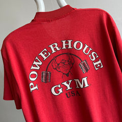 1980s Powerhouse Gym Front and Back T-Shirt