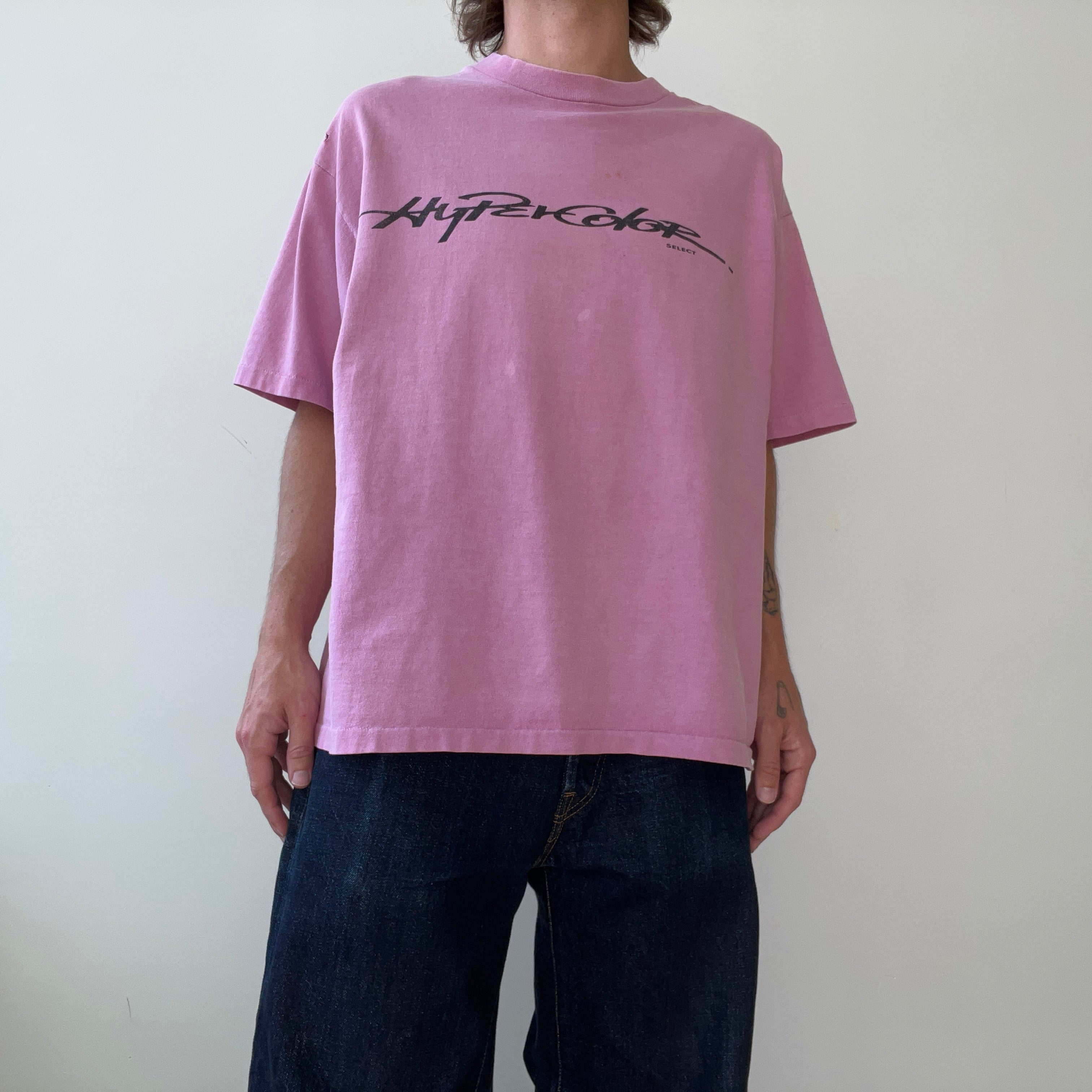1990s Dark Pink Hyper Color Select T Shirt - Who Remembers these??
