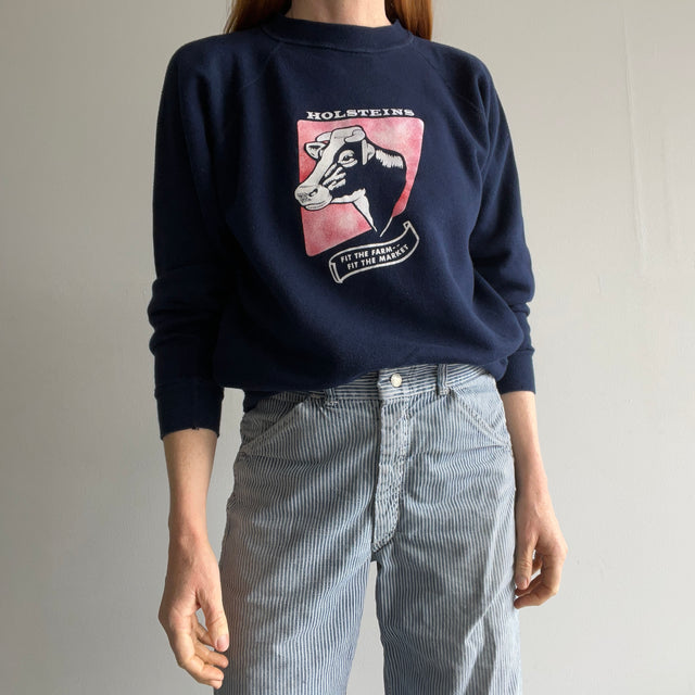 1970s Holsteins "Fit the Farm, Fit The Market" Sweatshirt