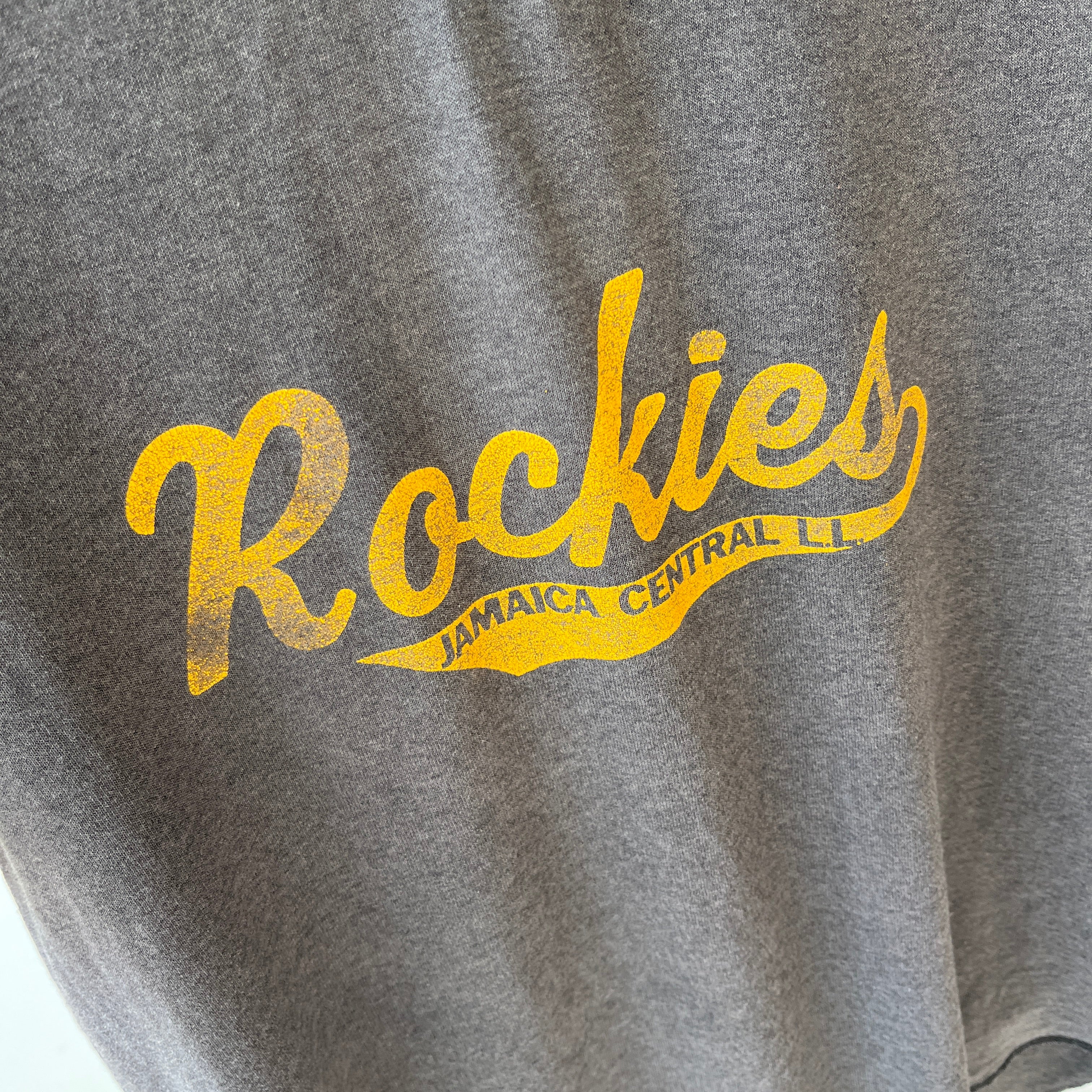 1980s Rockies Jamaica Central Sports T-Shirt with 21 on the Backside