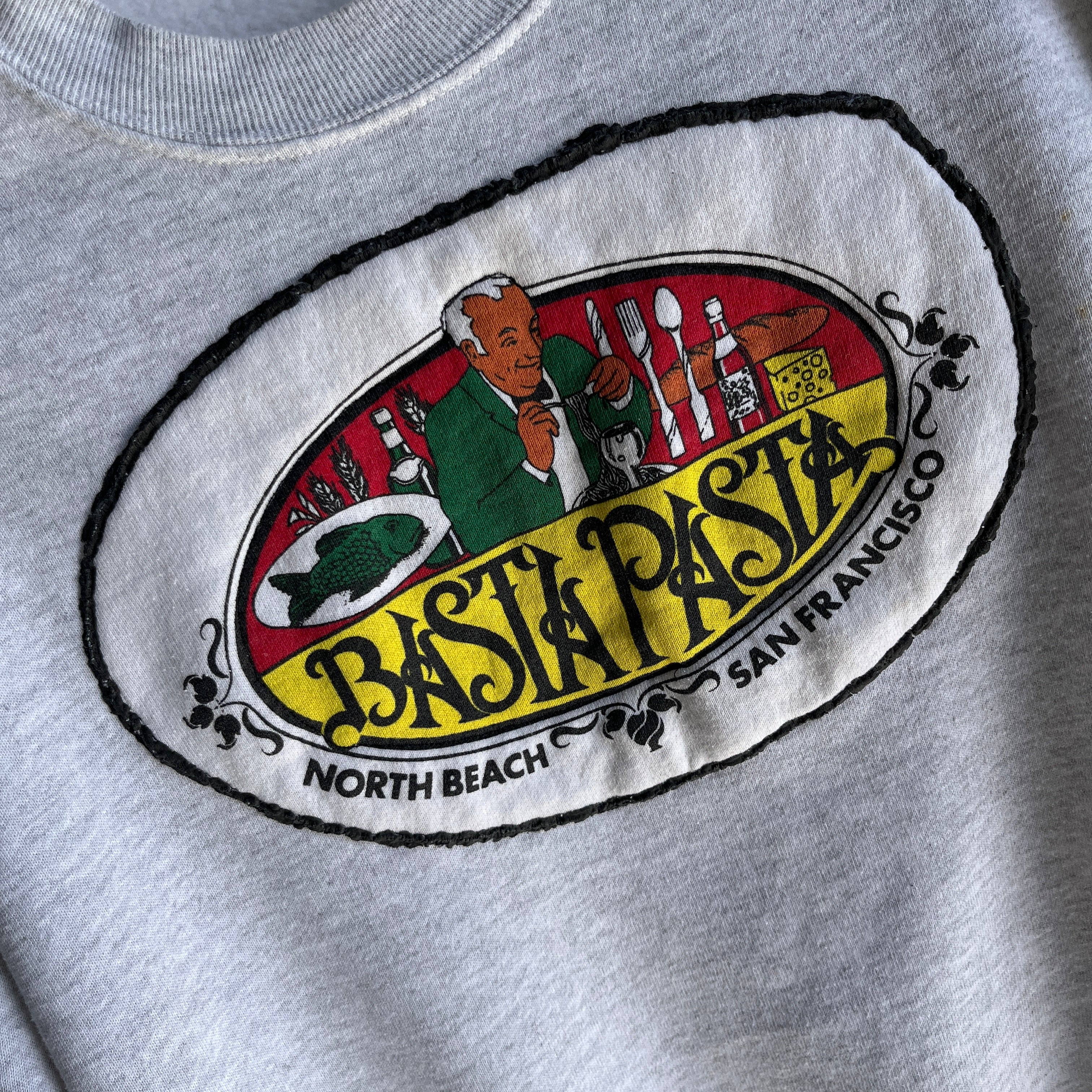 1980/90s Basta Pasta, San Francisco DIY? Sweatshirt