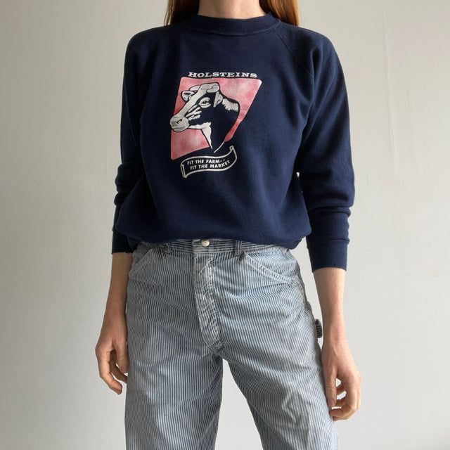 1970s Holsteins "Fit the Farm, Fit The Market" Sweatshirt