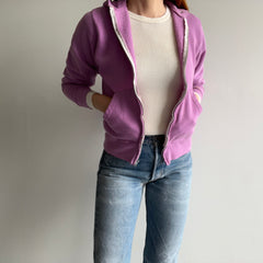 1980s Lavender Zip Up Hoodie