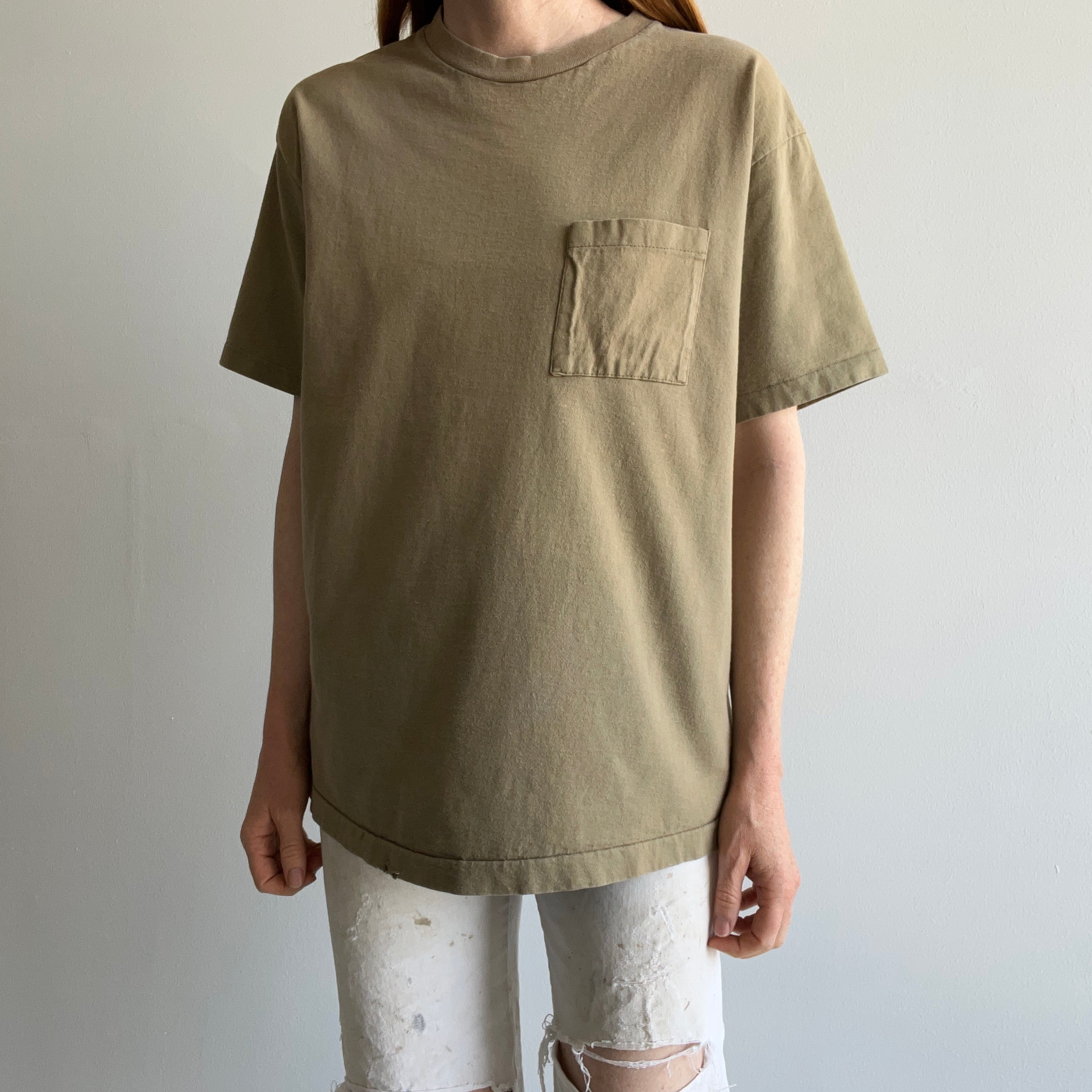 1990s Desert Sand Cotton Pocket T-Shirt