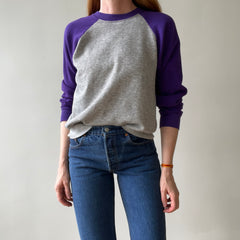 1970s Grey/Purple Two Tone Sweatshirt