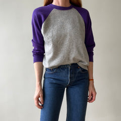 1970s Grey/Purple Two Tone Sweatshirt