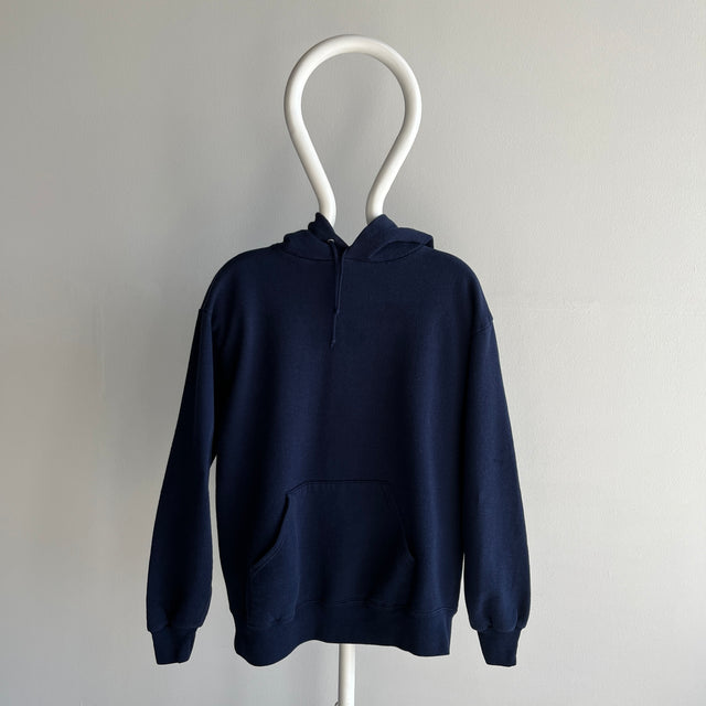 1990/2000s Navy Pull Over Hoodie by Jerzees