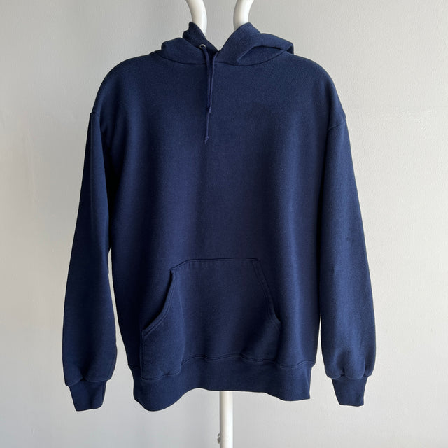 1990/2000s Navy Pull Over Hoodie by Jerzees