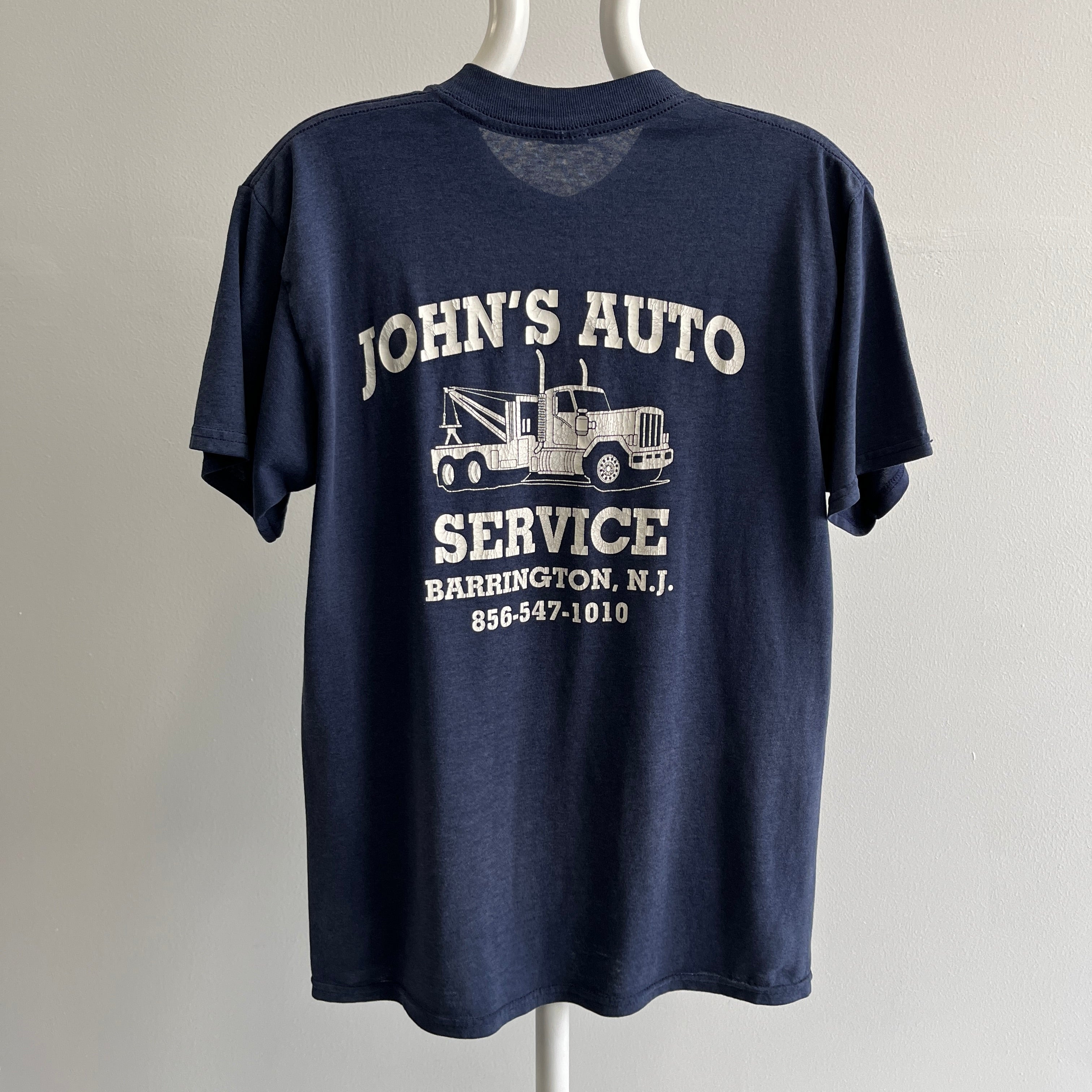 1990s John's Auto Service - Barrington, New Jersey - T-Shirt