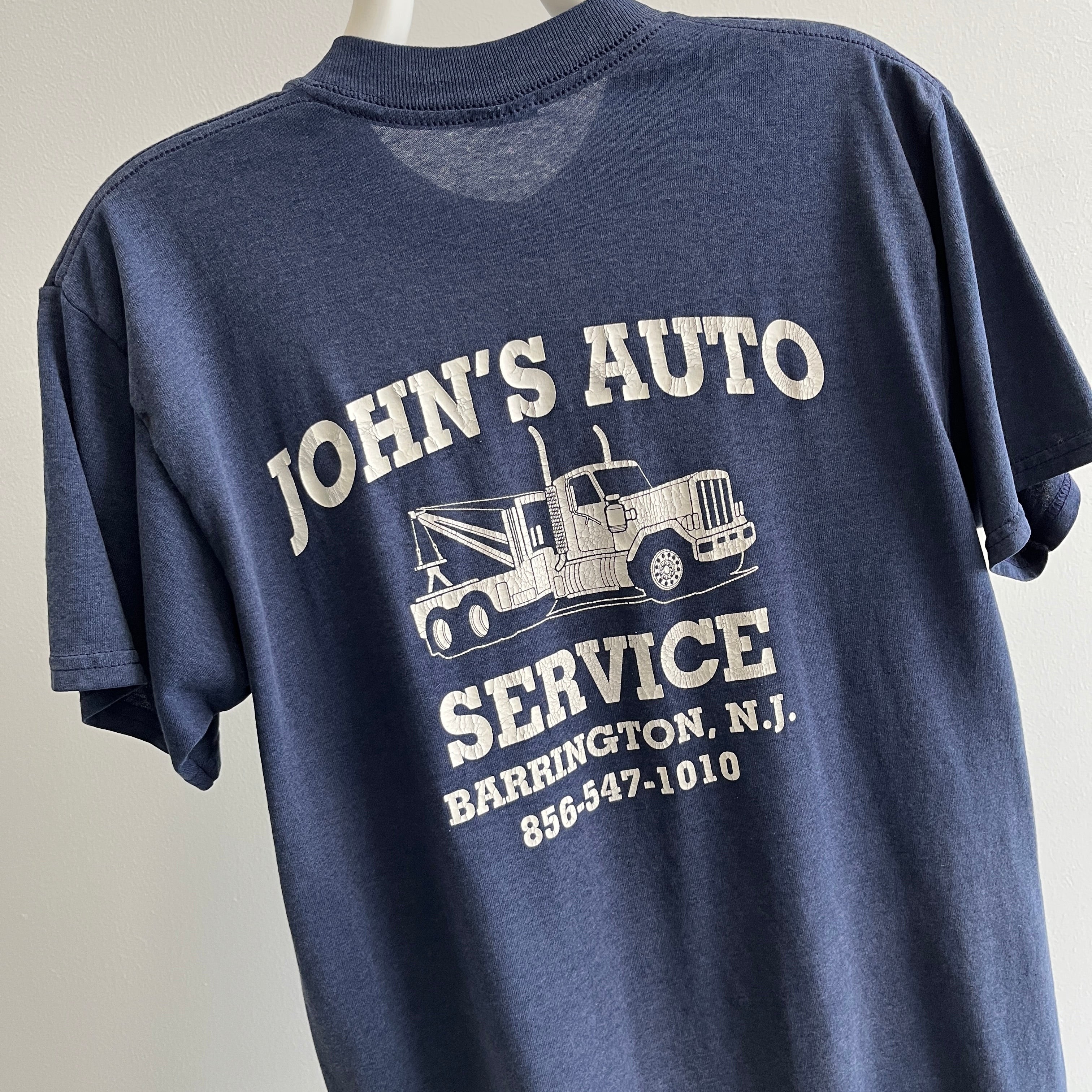 1990s John's Auto Service - Barrington, New Jersey - T-Shirt