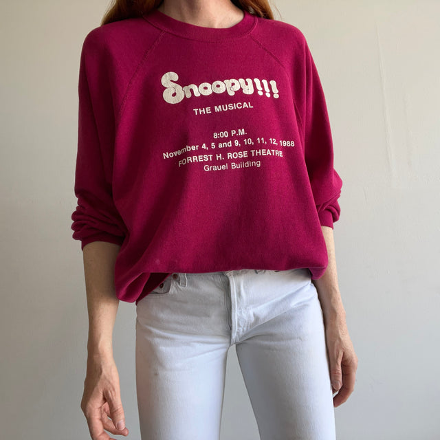 1980s Snoopy The Musical Sweatshirt with Lots of Details