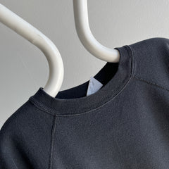 1980/90s Blank Black Raglan by Pannill/Hanes