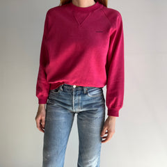 1980s McGregor Pink Single V Sweatshirt - Dreamy