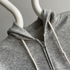 1970/80s Soft and Cozy Gray Zip Up Hoodie