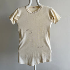 1960s BVD Blank Super Stained Knit T-Shirt - WOW