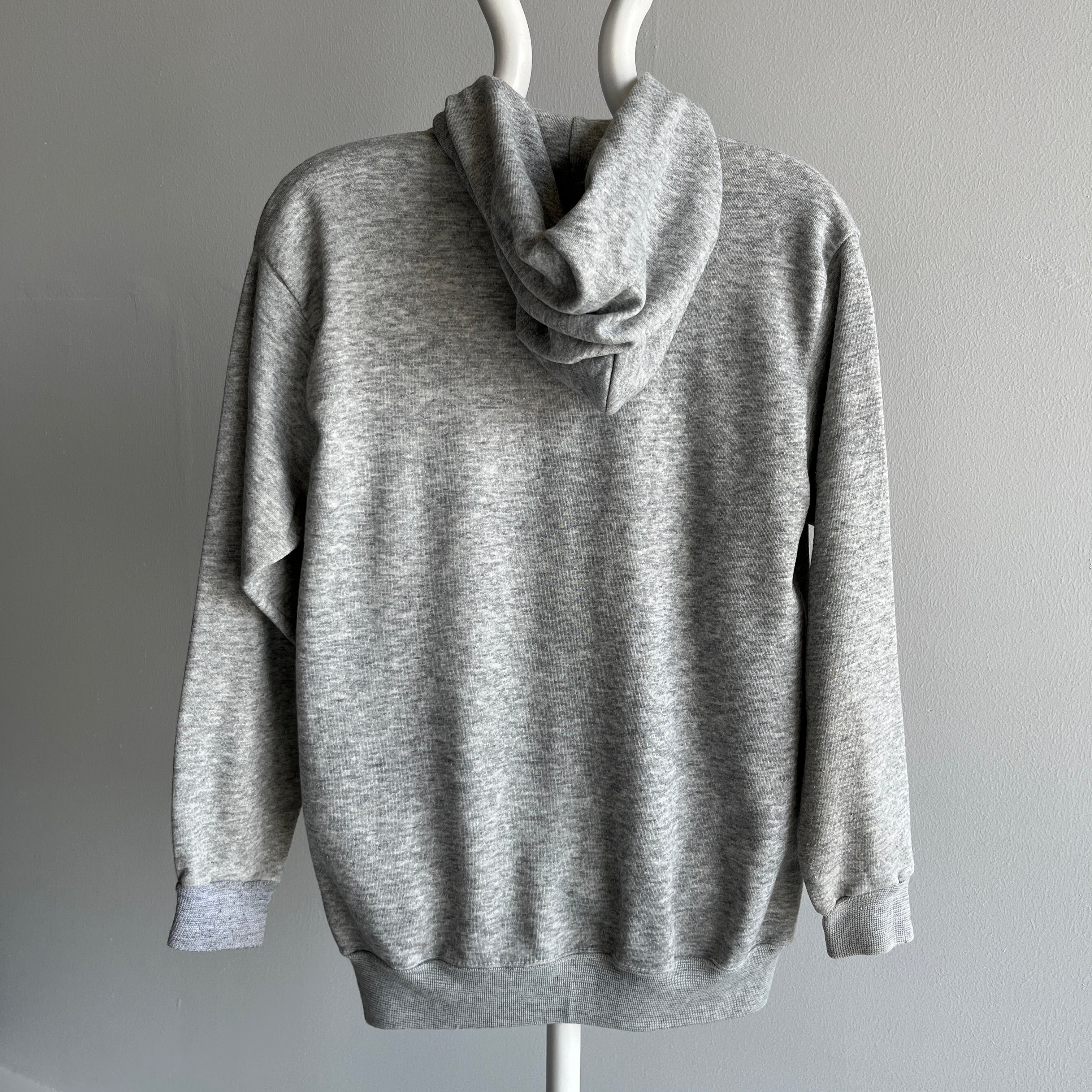 1970/80s Soft and Cozy Gray Zip Up Hoodie