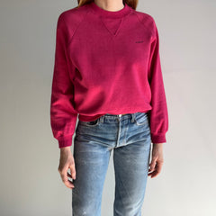 1980s McGregor Pink Single V Sweatshirt - Dreamy