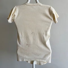 1960s BVD Blank Super Stained Knit T-Shirt - WOW