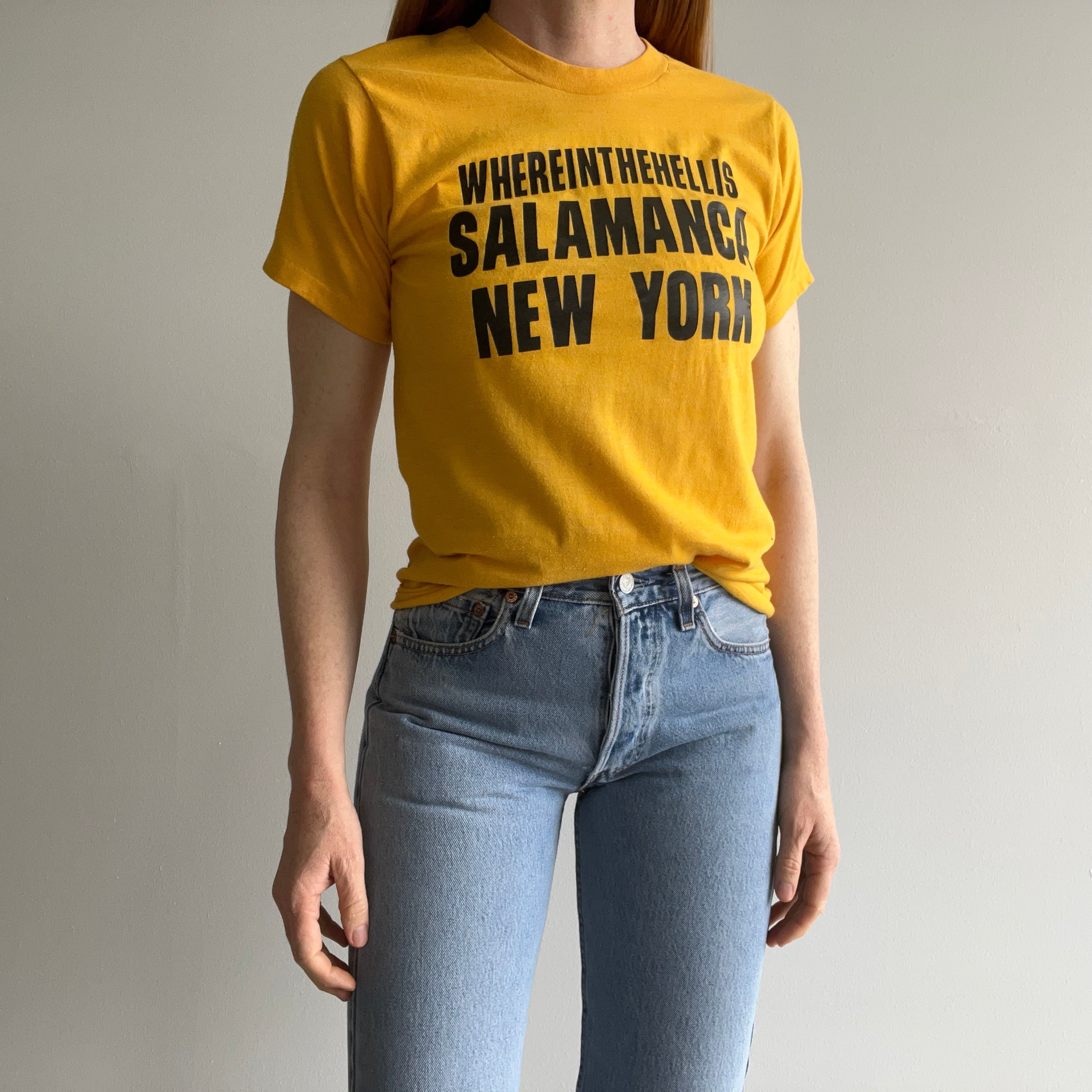 1980s Whereinthehellis Salamanca New York T-Shirt
