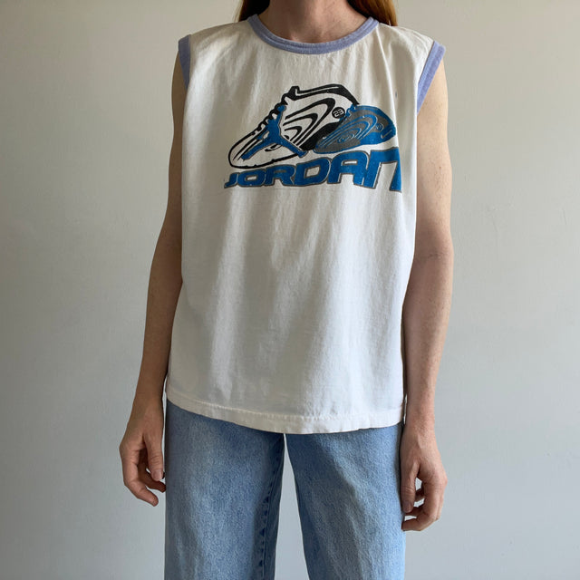 1980s Michael Jordan Bootleg Style Screen Print Tank Top - WOW