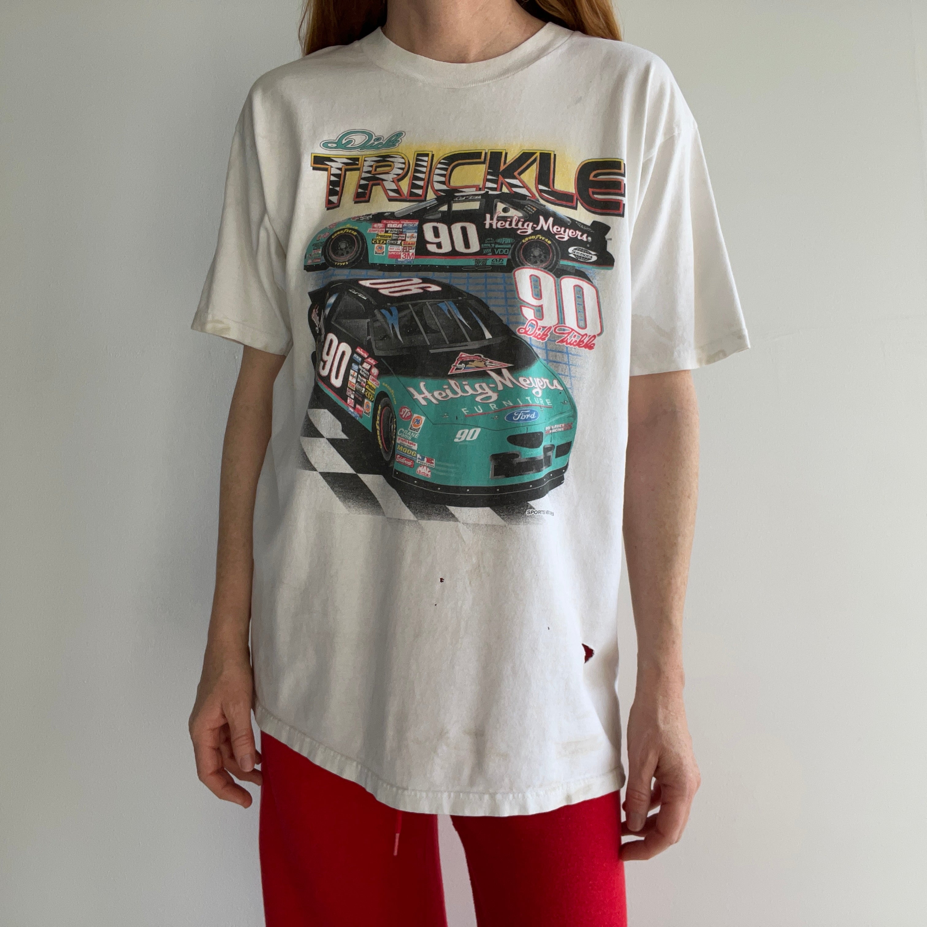 1998 Dick Trickle Thrashed and Stained D Grade Front and Back T-Shirt