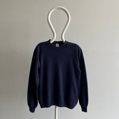 1980s Blank Navy Sweatshirt