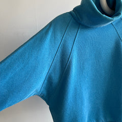 1980s Mega Turtleneck Dolman Sleeve Shoulder Padded Sweatshirt - WOWZA