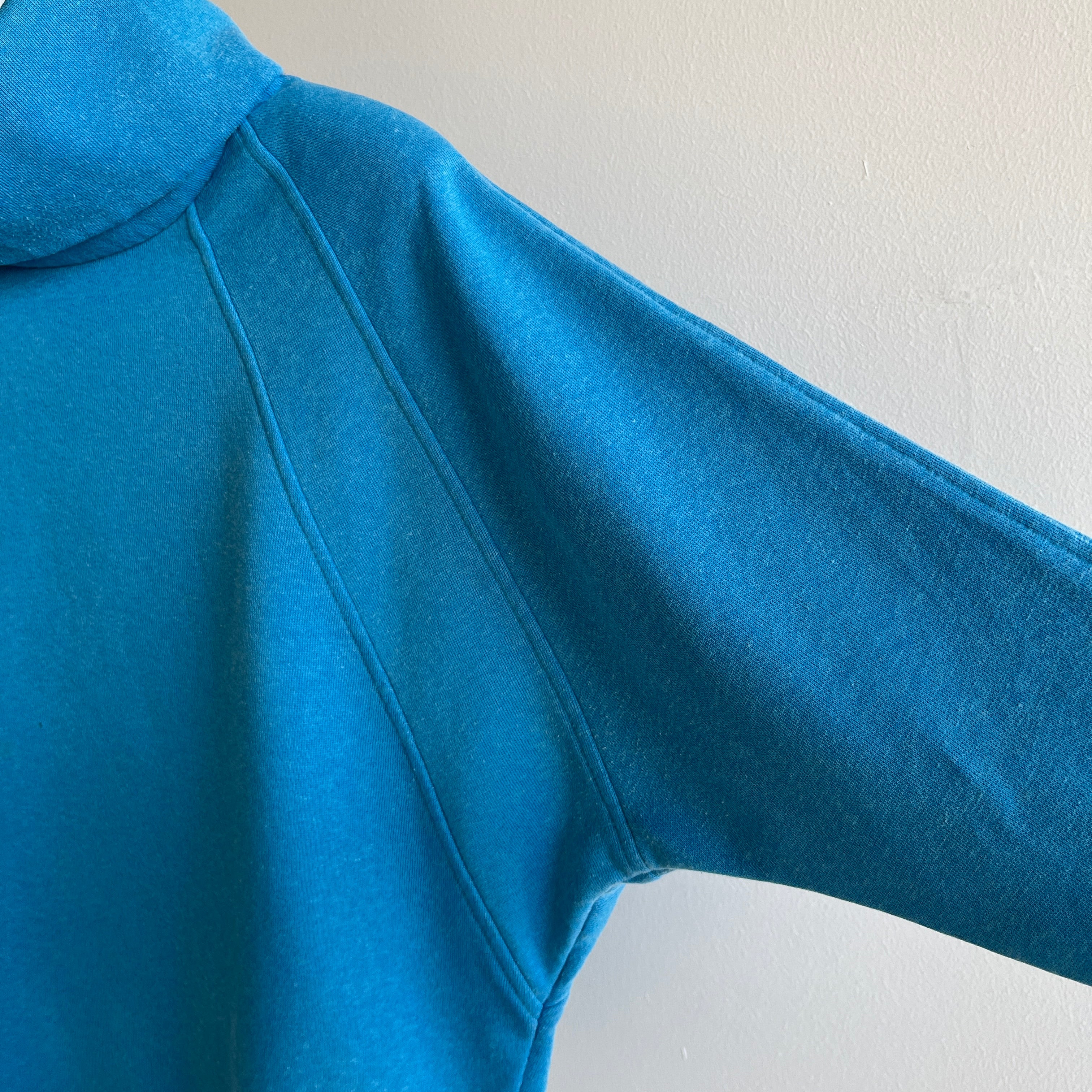 1980s Mega Turtleneck Dolman Sleeve Shoulder Padded Sweatshirt - WOWZA