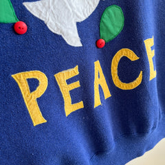 1980s DIY Peace Sweatshirt - The Sweetest