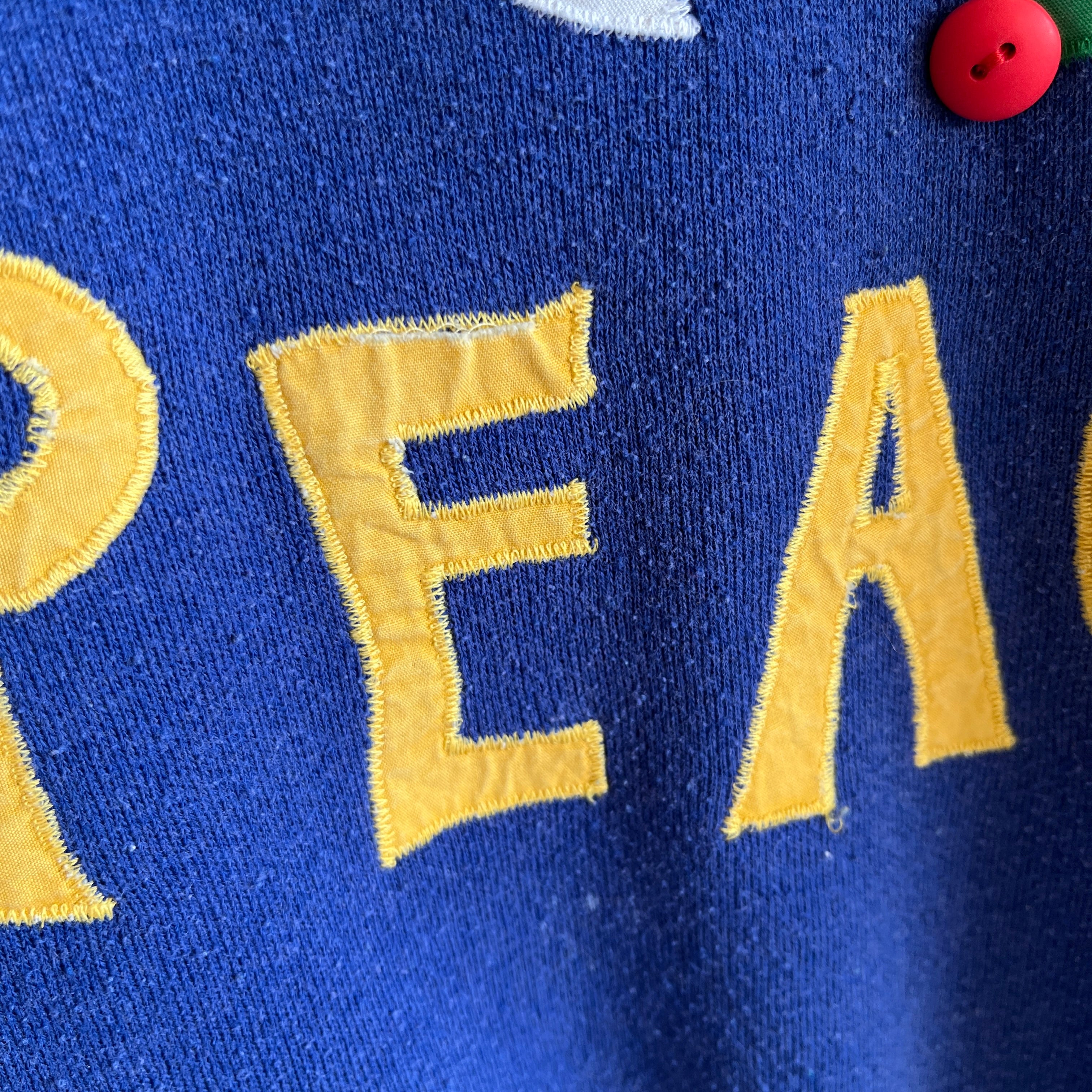 1980s DIY Peace Sweatshirt - The Sweetest