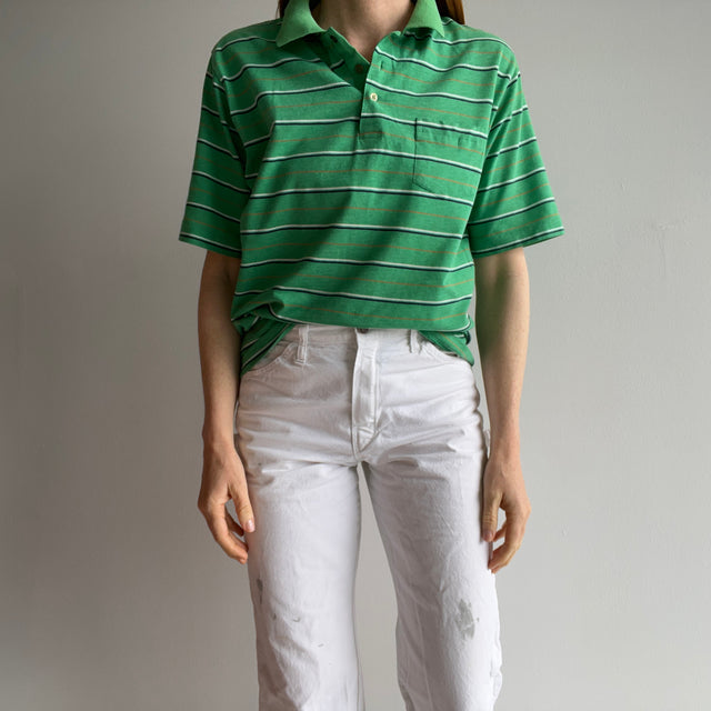 1970s Striped Lightweight Polo Shirt - THIS