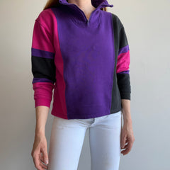 1980s Color Block 1/4 Zip Eighties Delight