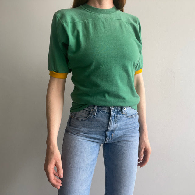 1970s Football Ring Tee with No 9 On the Backside