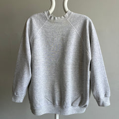 1980s Lighter Blank Gray FOTL Sweatshirt with Good Arms