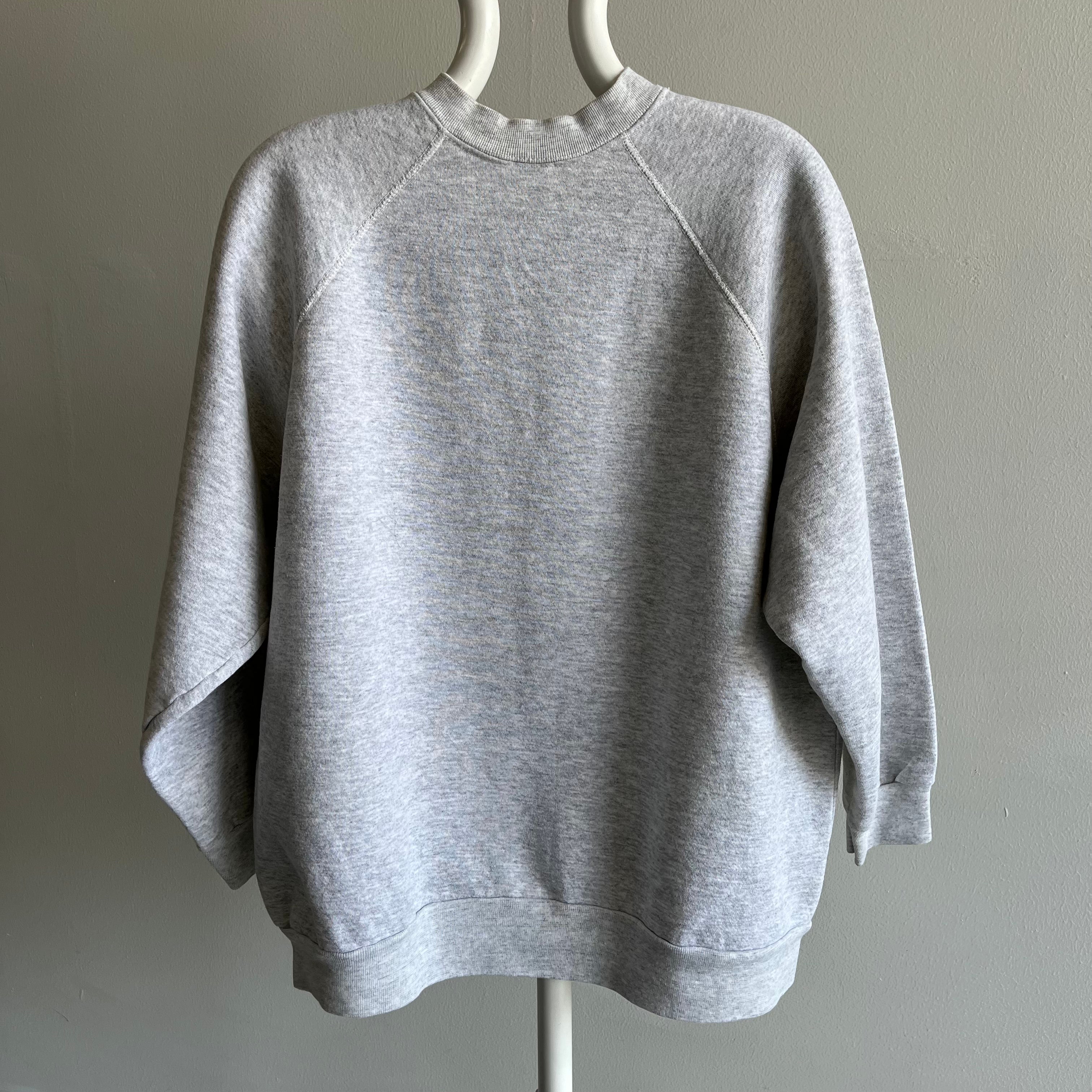 1980s Lighter Blank Gray FOTL Sweatshirt with Good Arms