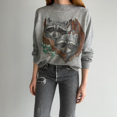 1980s Trash Can Pandas Sweatshirt - Awwwwwww