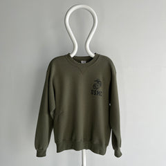 1990s USMC Sweatshirt with Stenciled Name on The Backside