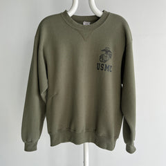 1990s USMC Sweatshirt with Stenciled Name on The Backside