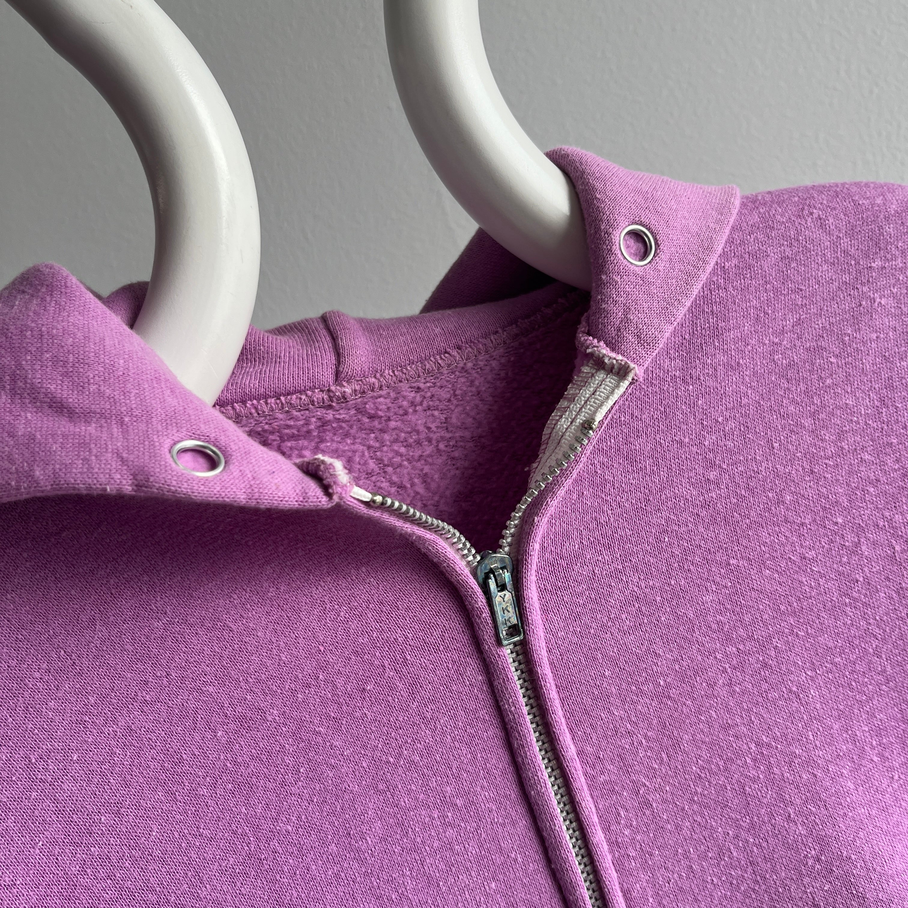 1980s Lavender Zip Up Hoodie