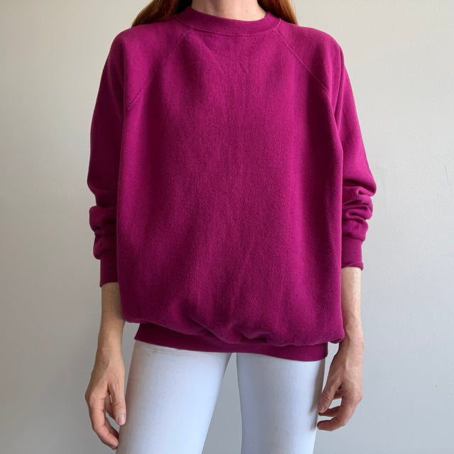 1990s Magenta Pink Raglan by Tultex