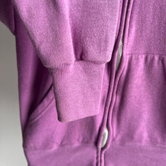 1980s Lavender Zip Up Hoodie