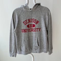 1980s Thinned Out and Slouchy Denison University Champion Brand Hoodie