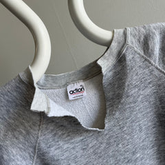 1980s Cut Neck Blank Gray Raglan by Action