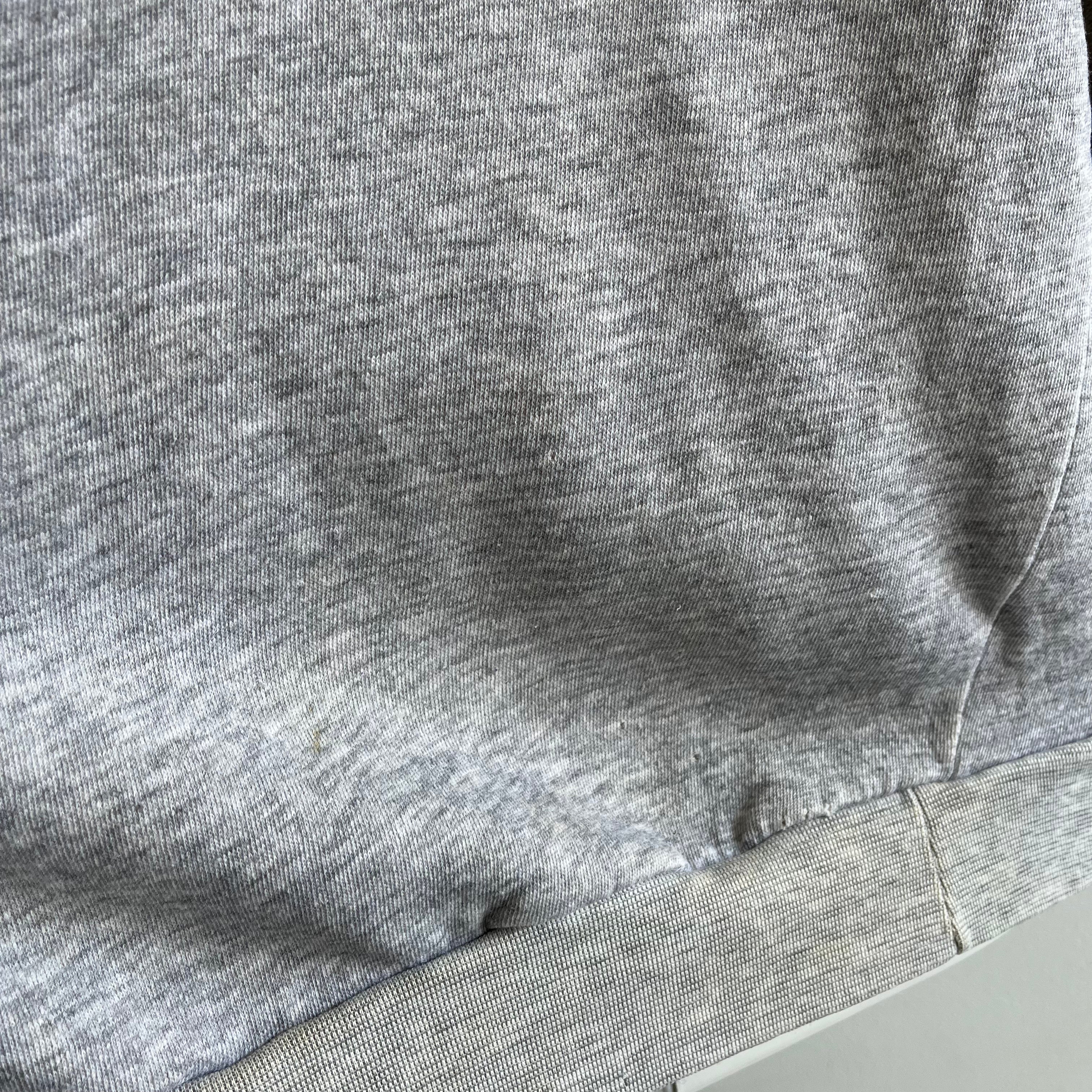 1980s Cut Neck Blank Gray Raglan by Action