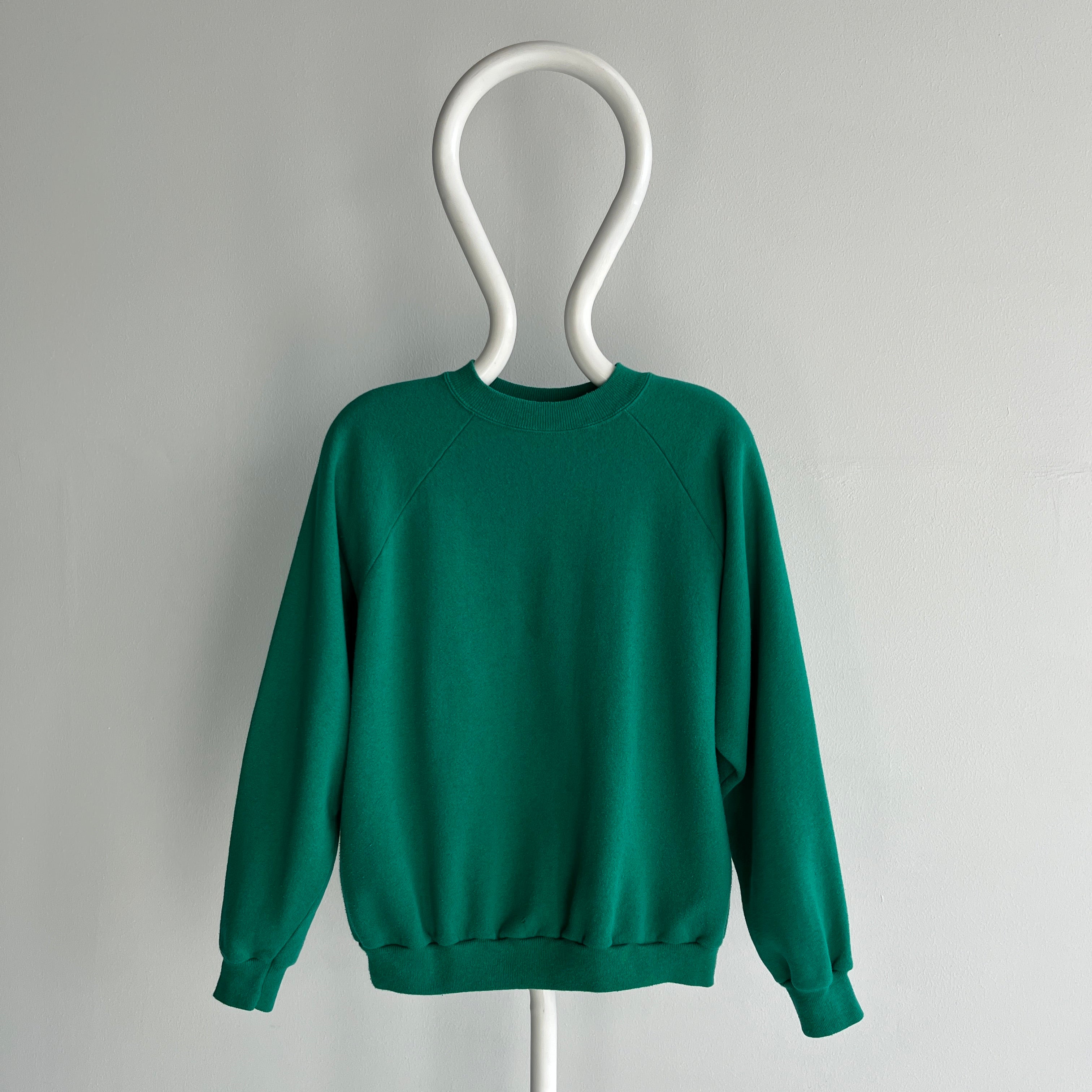 1990s HHW Blank Green Raglan Sweatshirt